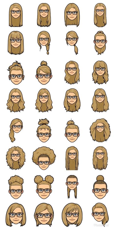 Bitmoji Deluxe offers you additional skin tones, hairstyles, hair colors, facial features, accessories and many more. . Bitmoji hairstyles names